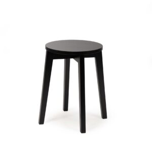 Taboret bukowy czarny